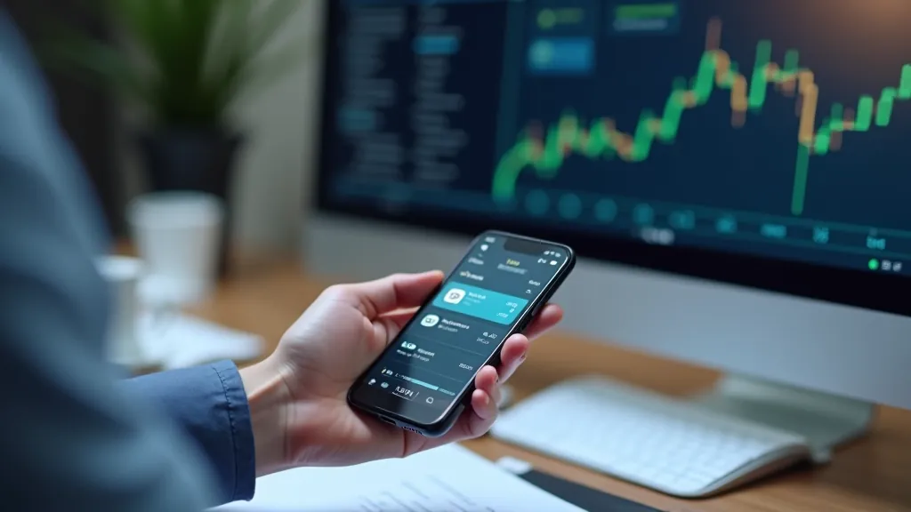 Moderní smartphone s FinTech aplikacemi a digitální peněženkou